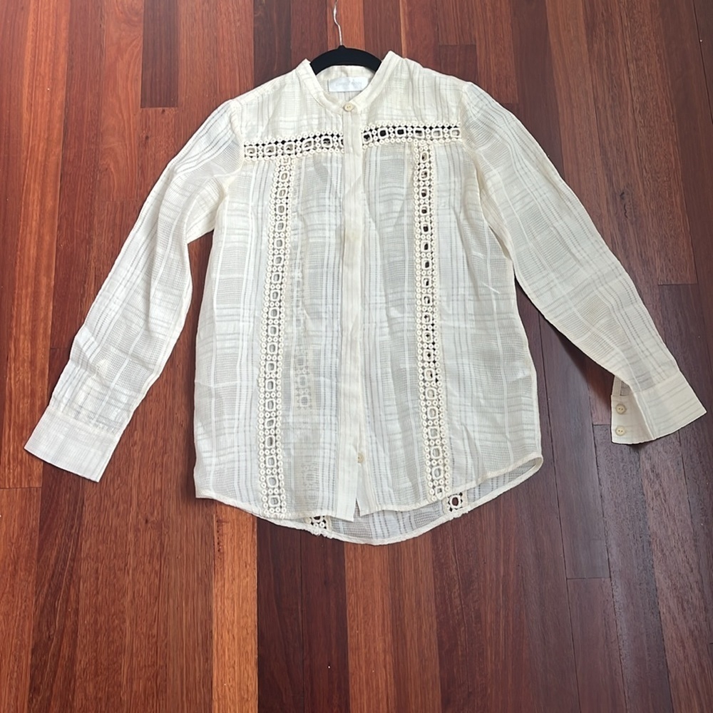 ZIMMERMANN SIZE 0 button down blouse